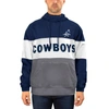 New Era Men's  Navy, White Distressed Dallas Cowboys Big And Tall Retro Joe Pullover Hoodie In Navy