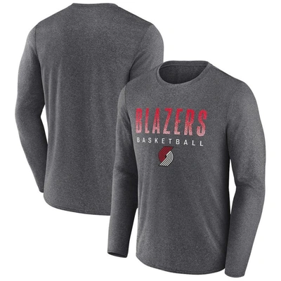 Fanatics Branded Heathered Charcoal Portland Trail Blazers Where Legends Play Iconic Practice Long S