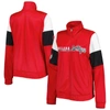 G-III 4HER BY CARL BANKS G-III 4HER BY CARL BANKS RED PORTLAND TRAIL BLAZERS CHANGE UP FULL-ZIP TRACK JACKET