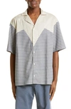 AHLUWALIA KHORBA JACQUARD STRIPE BUTTON-UP SHIRT