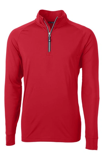 CUTTER & BUCK CUTTER & BUCK ADAPT KNIT QUARTER ZIP PULLOVER