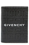 GIVENCHY 4G COATED CANVAS & LEATHER CARD HOLDER
