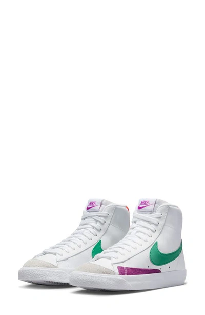 Nike White & Green Blazer Mid '77 Sneakers