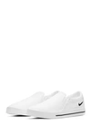 Nike Women's Court Legacy Slip-on Casual Sneakers From Finish Line In White/ Black
