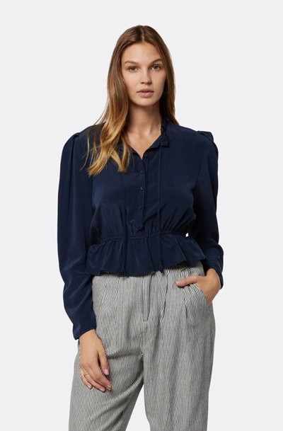 Joie Willow Long Sleeve Top In Blue