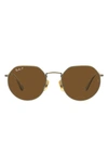 Ray Ban Ray-ban Womens Gold Rb8165 Round-frame Crystal And Titanium Sunglasses In Antique Gold