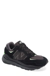 New Balance 57/40 Sneaker In Black/ Vibrant Spring Glo