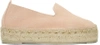 Manebi Pink Suede Hamptons Espadrilles In Blush