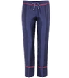 MONCLER CROPPED SILK TROUSERS,P00244773