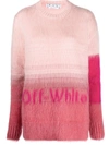 Off-white Intarsia-knit Jumper In Red