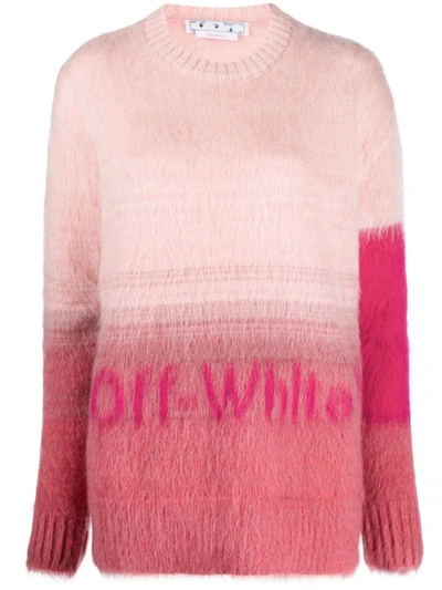 Off-white Intarsia-knit Jumper In Red