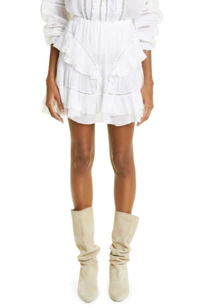 Isabel Marant Étoile Broderie Anglaise Mini Skirt In White