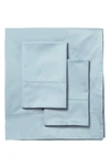 Melange Christopher Knight Collection Hemstitch 3-piece Sheet Set In Rich Blue