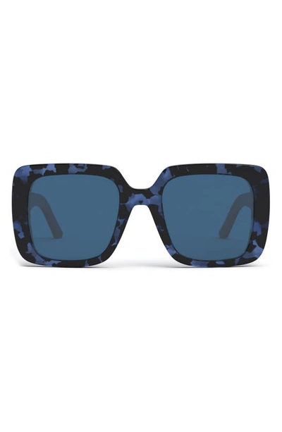 Dior Logo Square Acetate Sunglasses In Blue/ Other / Blue