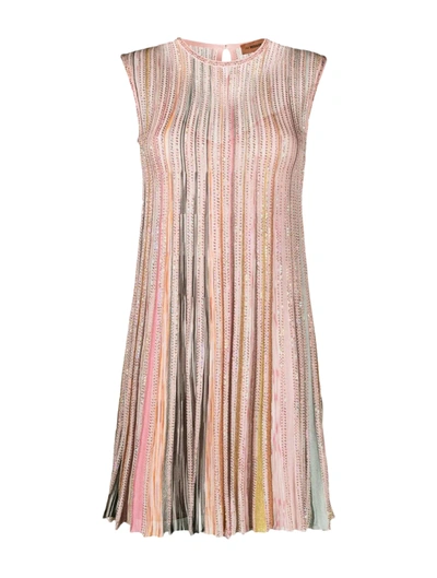 Missoni Fine-knit Stripe-print Dress In Multicolor
