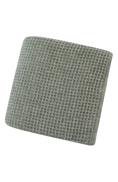 Melange Home Merino Wool Waffle Knit Blanket In Light Gray