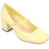 Journee Collection Women's Tru Comfort Foam Wide Width Okenna Pumps In Yellow