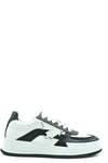 Dsquared2 Canadian Low Top Leather Sneakers In Multicolor