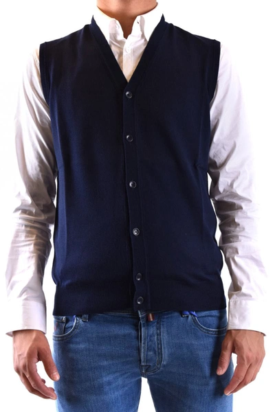 Kangra Cashmere Mens Blue Vest