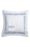 Melange 600 Thread Count Cotton Floral Pillow Shams In Blue