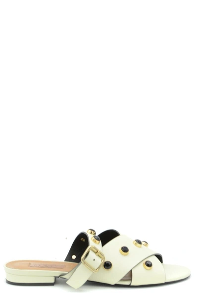 Coliac Womens White Other Materials Sandals