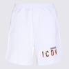 Dsquared2 Printed Icon Sunset Jogger Shorts In White