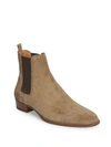 Saint Laurent Suede Chelsea Boots - Tan