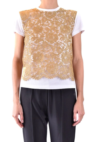 Valentino Tshirt Short Sleeves In Gold