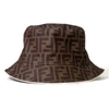 FENDI FENDI CANVAS CLOCHE HAT BROWN