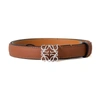 LOEWE LOEWE ANAGRAM SMOOTH CALFSKIN BRASS BELT TAN