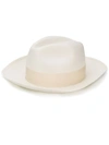 Borsalino White Straw Hat In Cream