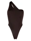 Louisa Ballou One-shoulder Swimsuit In Black