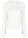 Maison Margiela Wool Sweater With Inside-out Seams In White