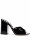 Paris Texas 100mm Patent-finish Sandals In Black