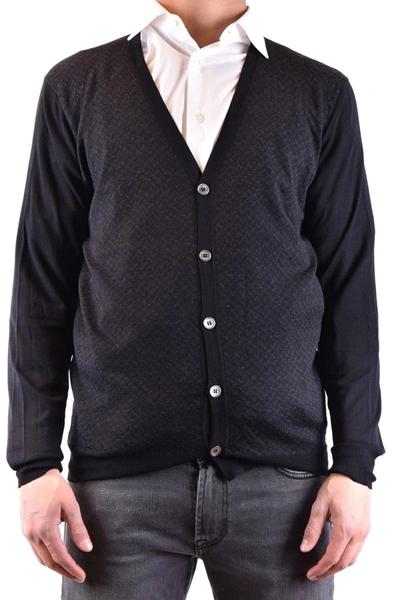 Drumohr Man Cardigan Black Size 34 Cotton In Black