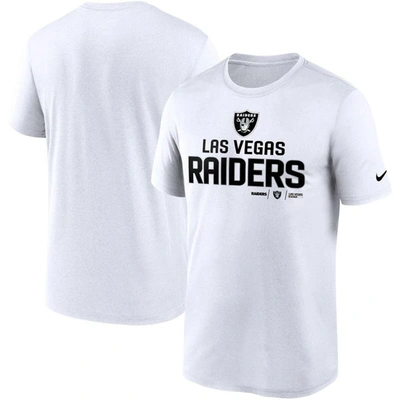 Nike White Las Vegas Raiders Legend Community Performance T-shirt