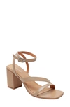 Lisa Vicky Violet Ankle Strap Sandal In Tan Camel