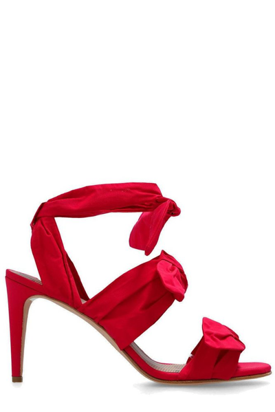 Red Valentino Redvalentino Bow Detailed Sandals In Fuchsia
