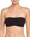 Commando Double Take Lace-paneled Stretch Bandeau Bra In Black