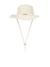 Jacquemus Womens Le Bob Artichaut Cotton-twill Hat Off-white In White