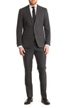 SAVILE ROW CO SAVILE ROW CO GRAY CHECK NOTCH LAPEL TWO-PIECE SUIT SET