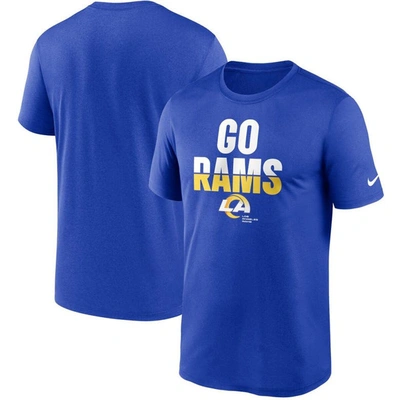 Nike Men's  Royal Los Angeles Rams Logo Legend Local Phrase Performance T-shirt
