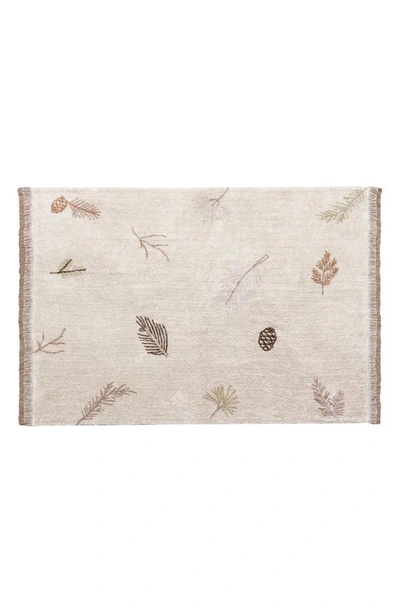 Lorena Canals Pine Forest Washable Cotton Rug In Brown Tones