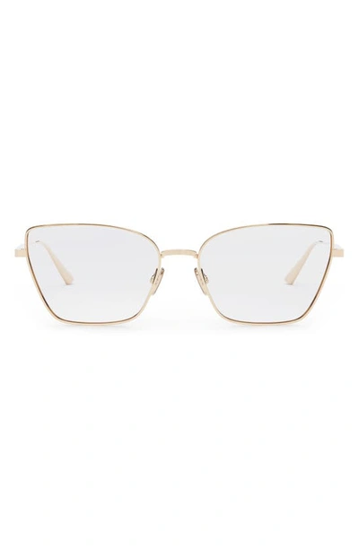Dior 57mm Butterfly Optical Glasses In Rosa