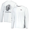 TOMMY BAHAMA TOMMY BAHAMA WHITE BALTIMORE RAVENS LACES OUT BILLBOARD LONG SLEEVE T-SHIRT