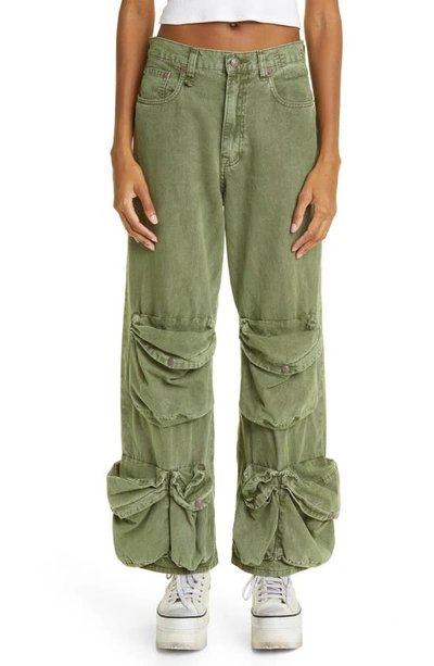 R13 Multipocket Utility Jeans In Green