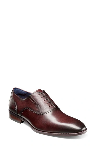 Stacy Adams Kalvin Plain Toe Oxford Shoe In Burgundy