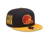 NEW ERA NEW ERA NAVY/GOLD CLEVELAND BROWNS 60TH ANNIVERSARY 59FIFTY FITTED HAT