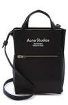 Acne Studios Small Baker Out Papery Nylon Tote In Black/ Black