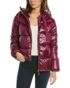 Herno Quilted Short Hooded Puffer Jacket In Red